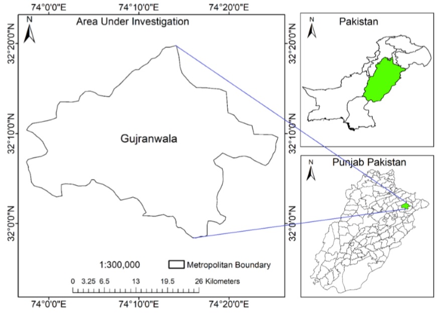 Urban heat over Gujranwala